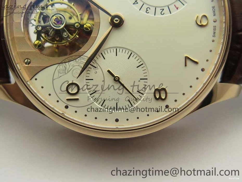MIROTIME 0514 Portuguese Tourbillon IW5046 RG ZF Best Edition White Dial on Brown Leather Strap UrbanStyle 7144